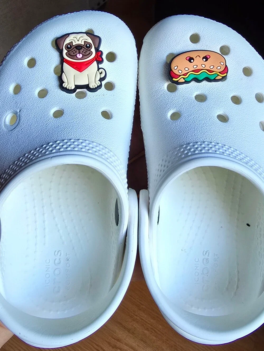 Sz 8 Toddler Kids CROCS CLASSIC White Clogs